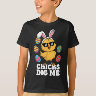 Chicks Dig Me Oster Kleinkind Jungen Männer glückl T-Shirt