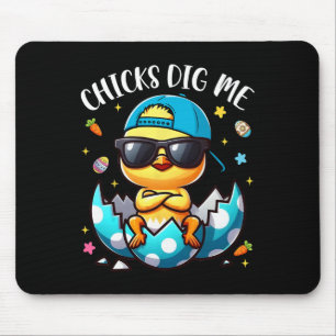 Chicks Dig Me Osterfest Coole Chicks Happy Osterto Mousepad