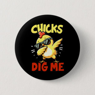 Chicks Dig Me Osterfest OsterGirls Jungen Kind Button