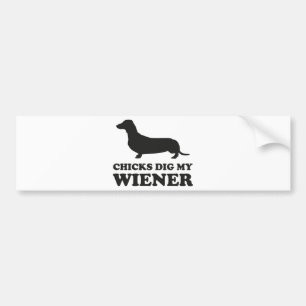 Chicks Dig Meine Dackel Autoaufkleber