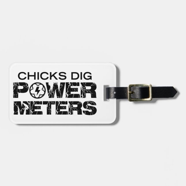 Chicks Dig Power Meters Gepäckanhänger (Vorderseite horizontal)