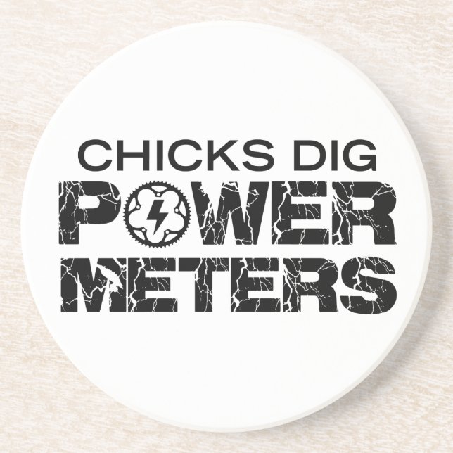 Chicks Dig Power Meters Untersetzer (Vorne)