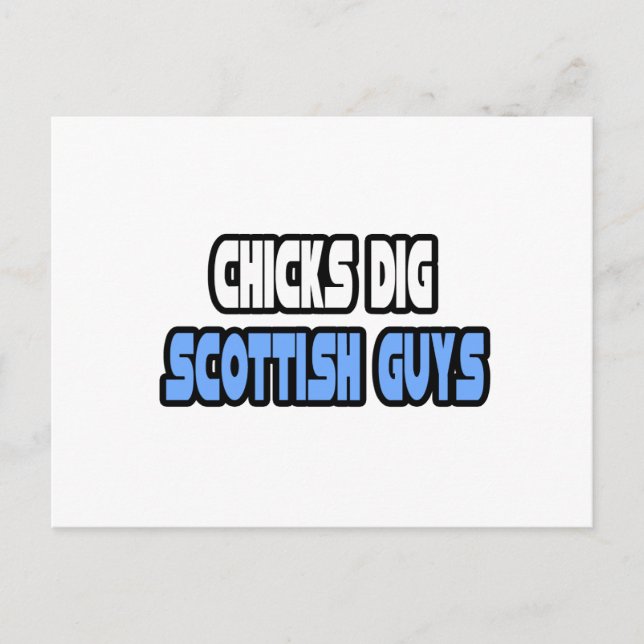 Chicks Dig Scottish Typ Postkarte (Vorderseite)