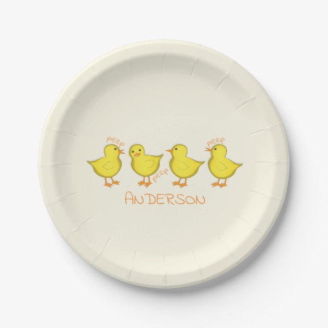 Chicks für kundenspezifische Papiere Teller 7" (Vorderseite)