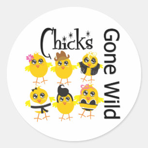 Chicks Gone Wild Runder Aufkleber