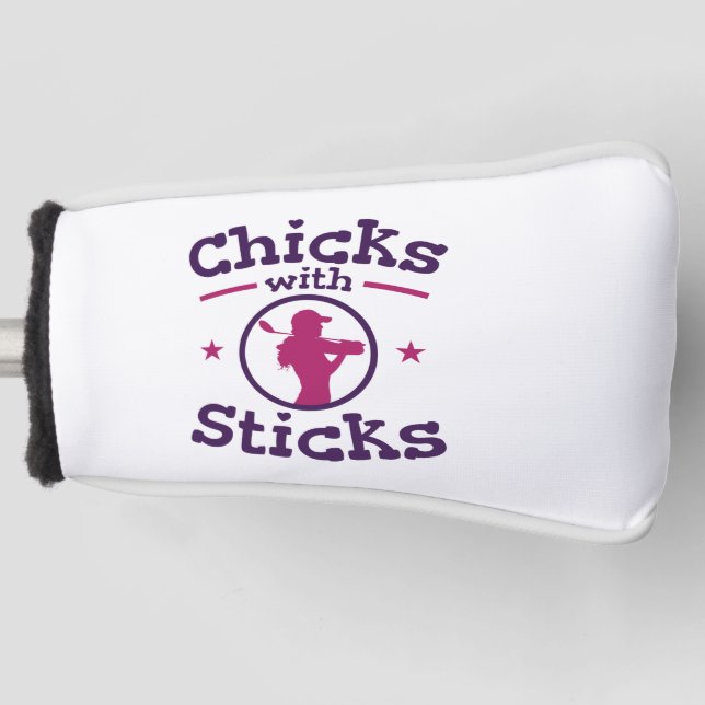 Chicks mit Sticks Golf Golf Golfer Golf Headcover (Vorderseite)