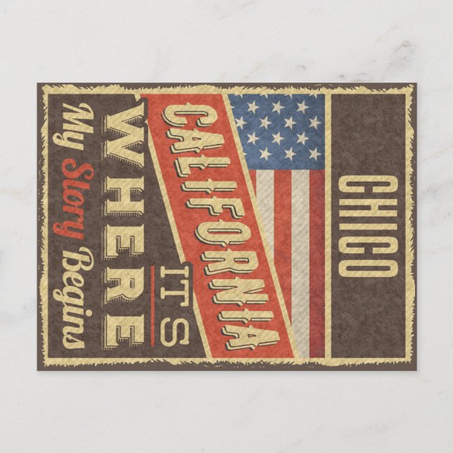 Chico California Postkarte (Vorderseite)