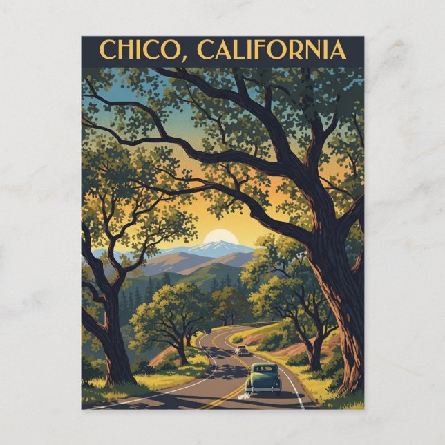 Chico California Reise Postkarte (Vorderseite)