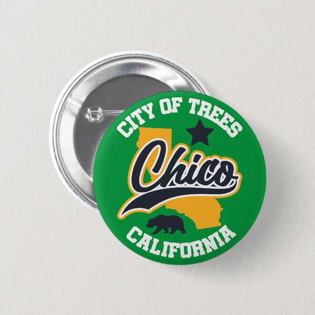 Chico, Kalifornien Button (Vorne & Hinten)