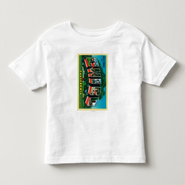 Chico, Kalifornien - große Buchstabe-Szenen Kleinkind T-shirt (Vorderseite)