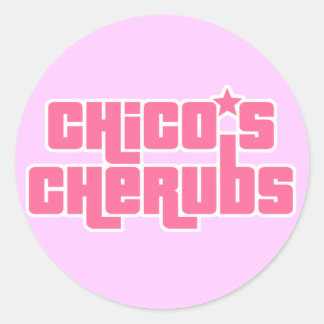 Chico's Cherubs Logo - Große Abgeschiedene Runder Aufkleber