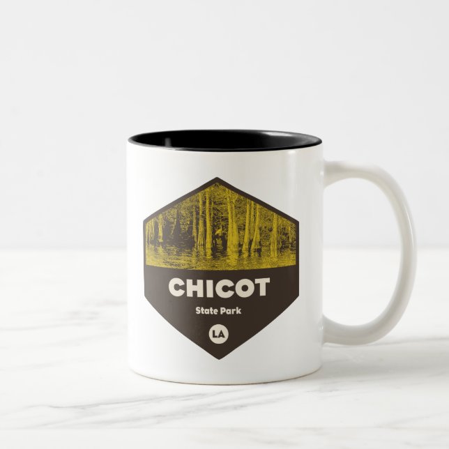 Chicot Staat Park Louisiana Zweifarbige Tasse (Rechts)