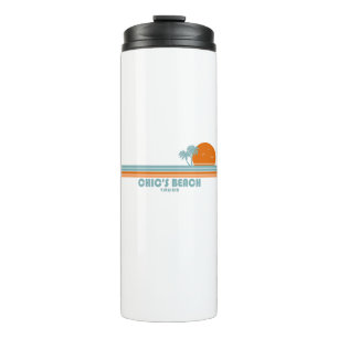 Chic's Beach Virginia Sun Palm Trees Thermosbecher