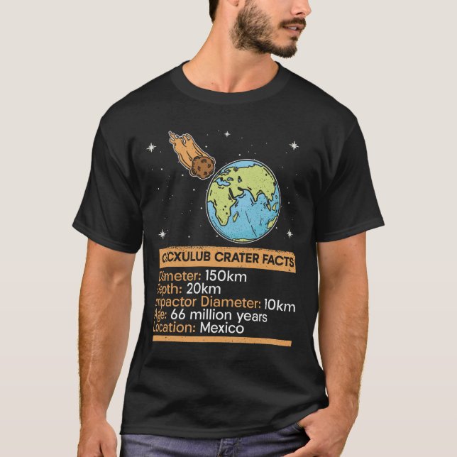 Chicxulub Crater Facts - Asteroid Space Astronomie T-Shirt (Vorderseite)