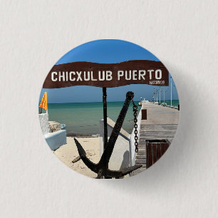 Chicxulub Puerto, Mexiko - Round Button