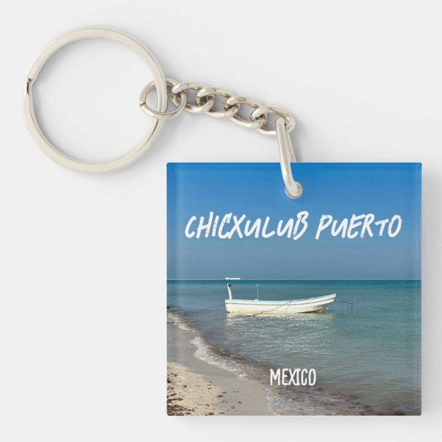 Chicxulub Puerto, Mexique - Porte - clé acrylique (Devant)