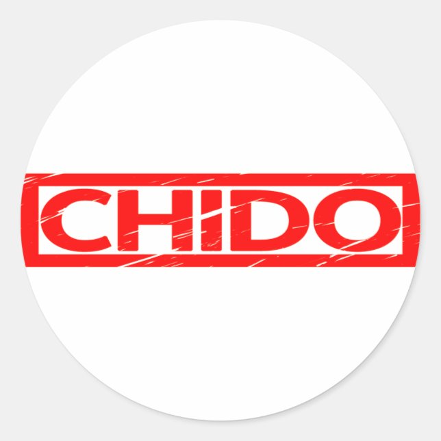 Chido Briefmarke Runder Aufkleber (Vorderseite)