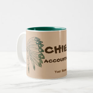 "CHIEF ACCOUNTANT" ZWEIFARBIGE TASSE