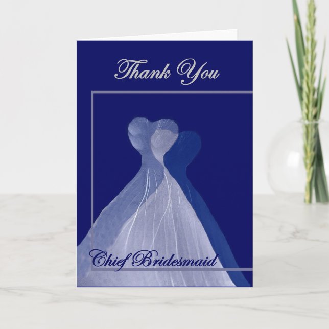 Chief Bridesmaid Wedding DANK Dankeskarte (Vorderseite)