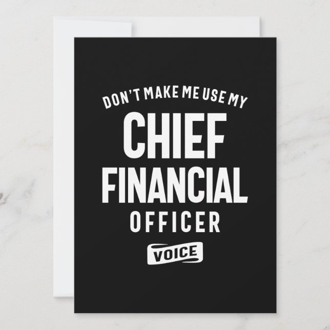 Chief Financial Officer Beruf Birthday (Vorderseite)
