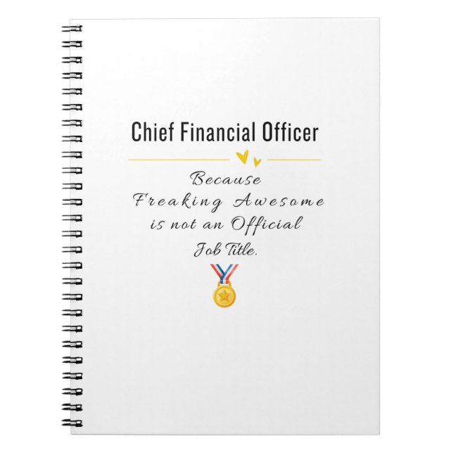 Chief Financial Officer Notizblock (Vorderseite)