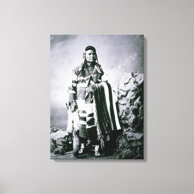 Chief Joseph (1840-1904) c.1880 (b/w Foto) Leinwanddruck (Vorderseite)