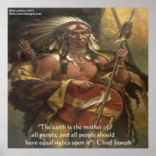 Chief-Joseph-"Mutter Erde"-Zitatposter Poster