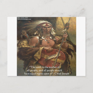 Chief Joseph & Natur Zitat Geschenke T-Shirts & Ka Postkarte