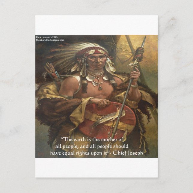 Chief Joseph & Nature Zitat - T-Shirts und Karten (Vorderseite)
