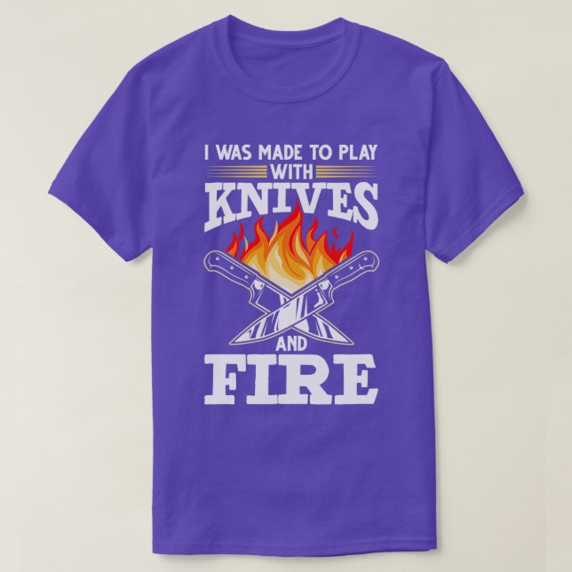 Chief Knife Cooking Saying Food Lover T-Shirt (Design vorne)