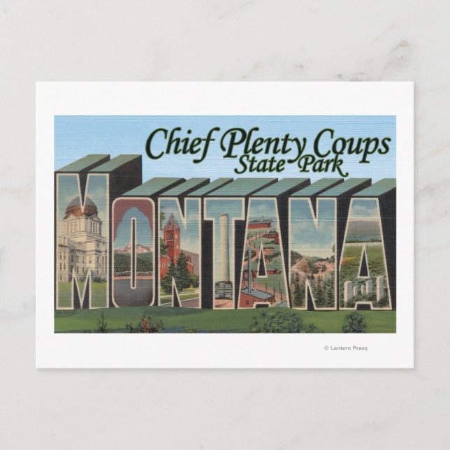 Chief Plenty, Montana - Große Briefszenen Postkarte (Vorderseite)