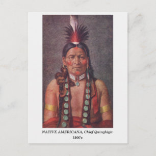 Chief Quinghigit, Indianeramerikaner der 1900er Ja Postkarte