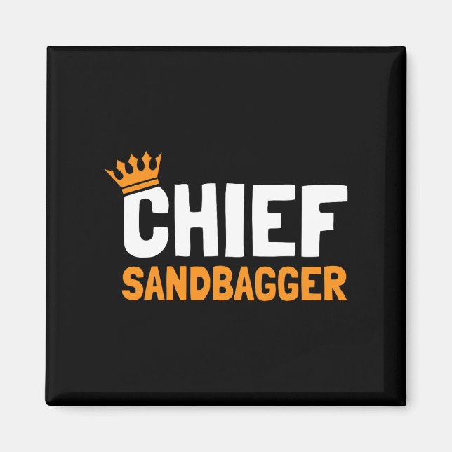 Chief Sandbagger Golf - Erwachsene Magnet (Vorne)
