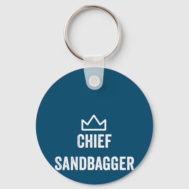 Chief Sandbagger Golf Meme Bjj Chess Sandbag Schlüsselanhänger (Vorderseite)