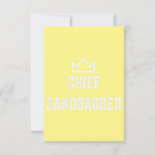 Chief Sandbagger Golf Meme Bjj Schach Sandbag Dankeskarte