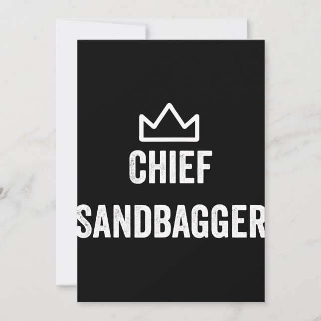 Chief Sandbagger Golf Meme Bjj Schach Sandbag Dankeskarte (Vorderseite)
