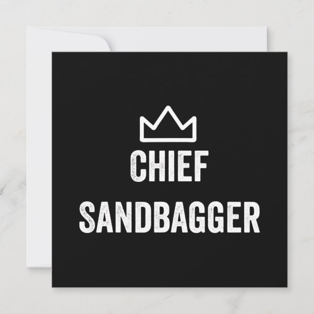Chief Sandbagger Golf Meme Bjj Schach Sandbag Einladung (Vorderseite)