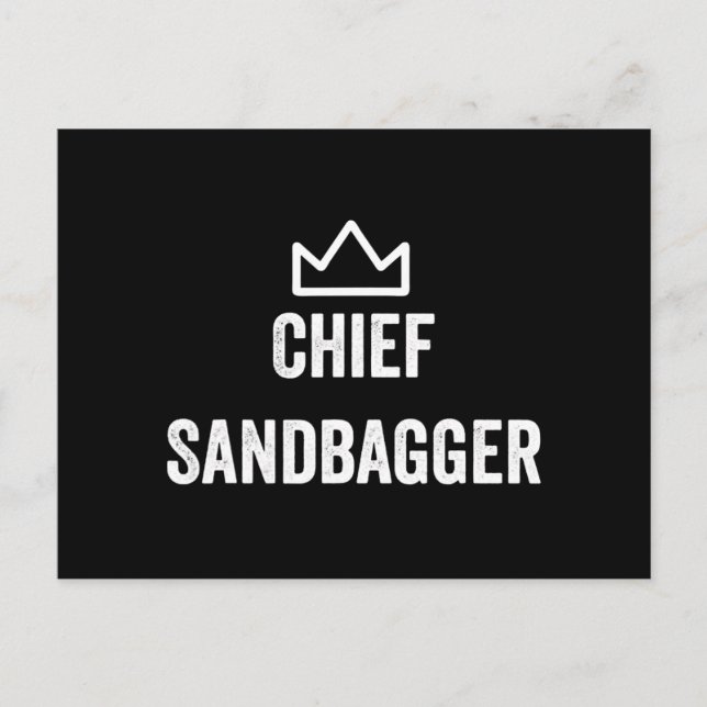 Chief Sandbagger Golf Meme Bjj Schach Sandbag Einladungspostkarte (Vorderseite)