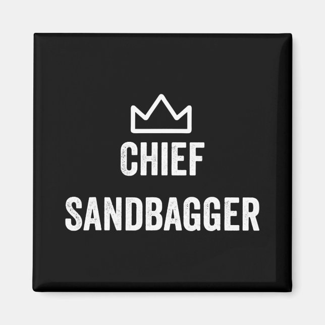 Chief Sandbagger Golf Meme Bjj Schach Sandbag Magnet (Vorne)