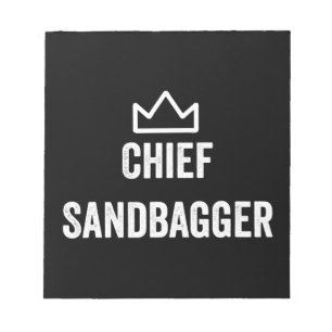 Chief Sandbagger Golf Meme Bjj Schach Sandbag Notizblock