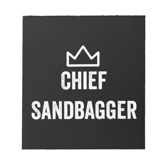 Chief Sandbagger Golf Meme Bjj Schach Sandbag Notizblock (Vorderseite)