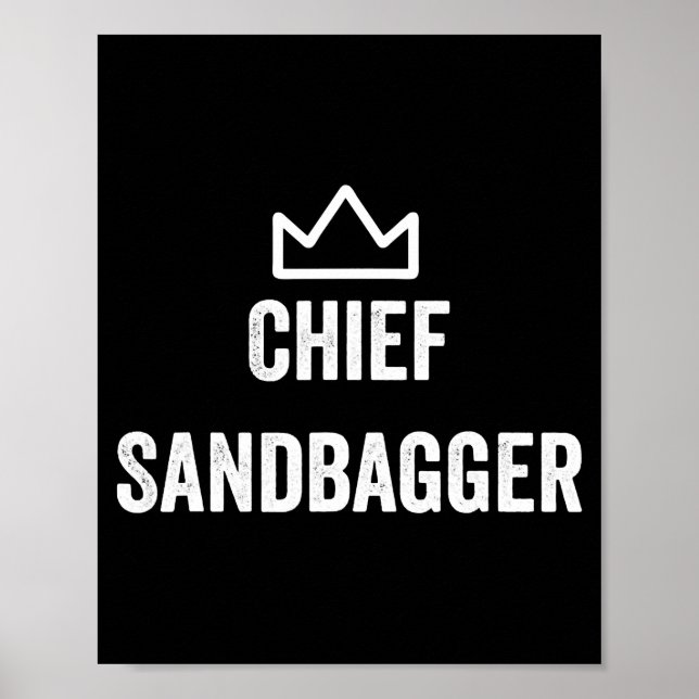 Chief Sandbagger Golf Meme Bjj Schach Sandbag Poster (Vorne)