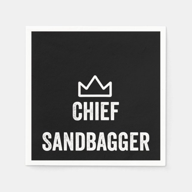 Chief Sandbagger Golf Meme Bjj Schach Sandbag Serviette (Vorderseite)