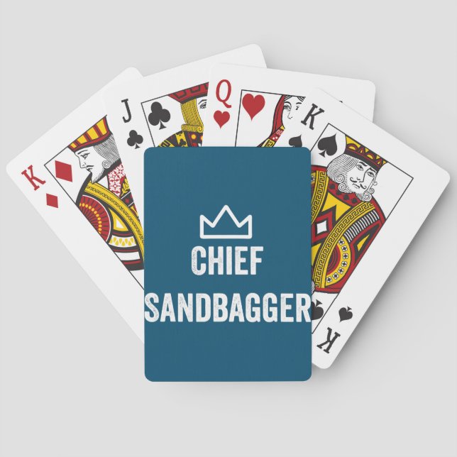 Chief Sandbagger Golf Meme Bjj Schach Sandbag Spielkarten (Rückseite)