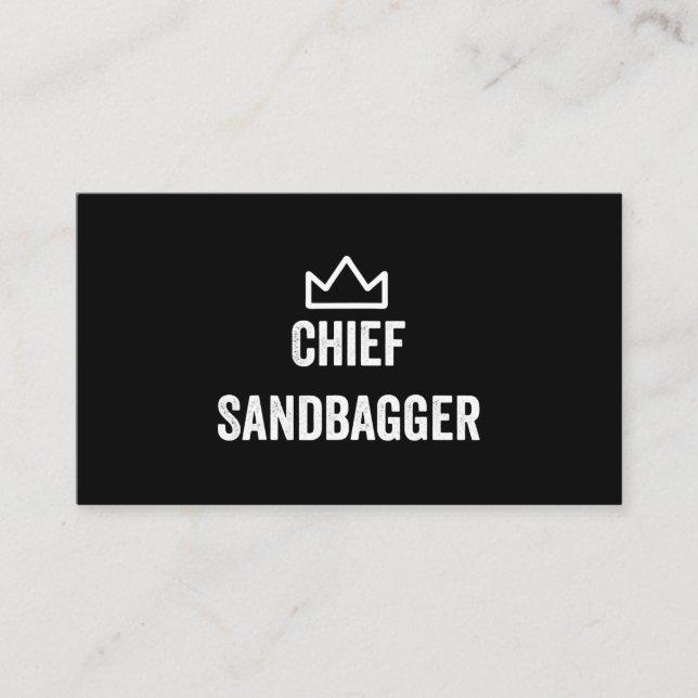 Chief Sandbagger Golf Meme Bjj Schach Sandbag Visitenkarte (Vorderseite)