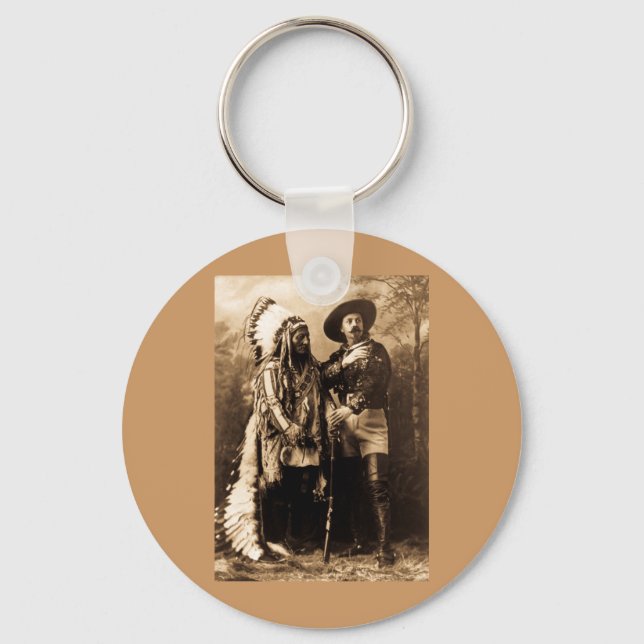 Chief Sitting Bull and Buffalo Bill 1895 Schlüsselanhänger (Vorderseite)
