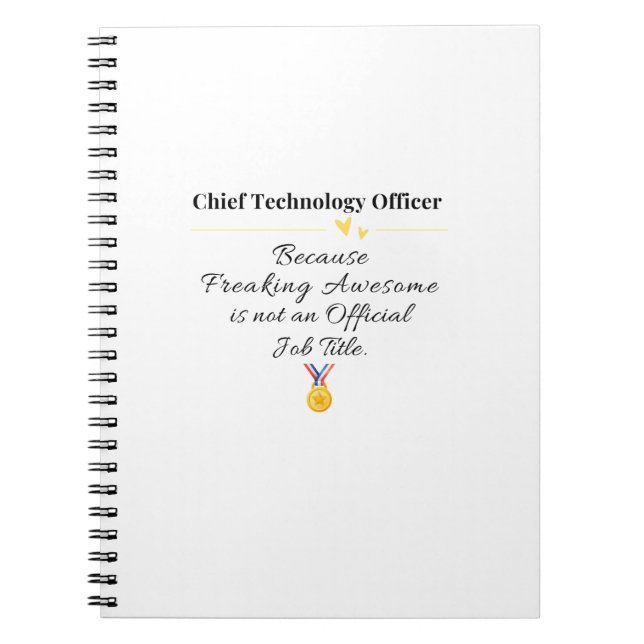 Chief Technology Officer Notizblock (Vorderseite)