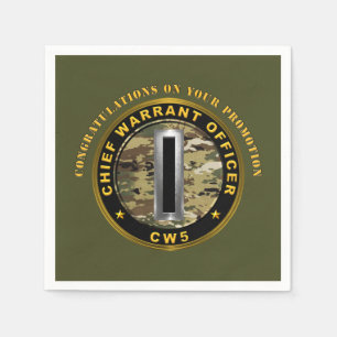 Chief Warrant Officer 5 (CW5) Beförderung Serviette