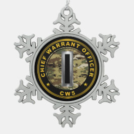 Chief Warrant Officer 5 CW5 Schneeflocken Zinn-Ornament
