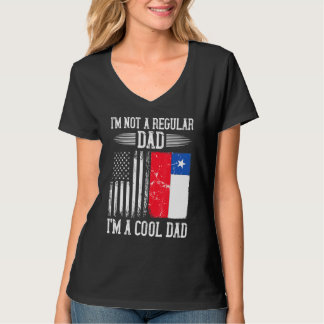 Chielan American Flag Chile Roots Vater T-Shirt